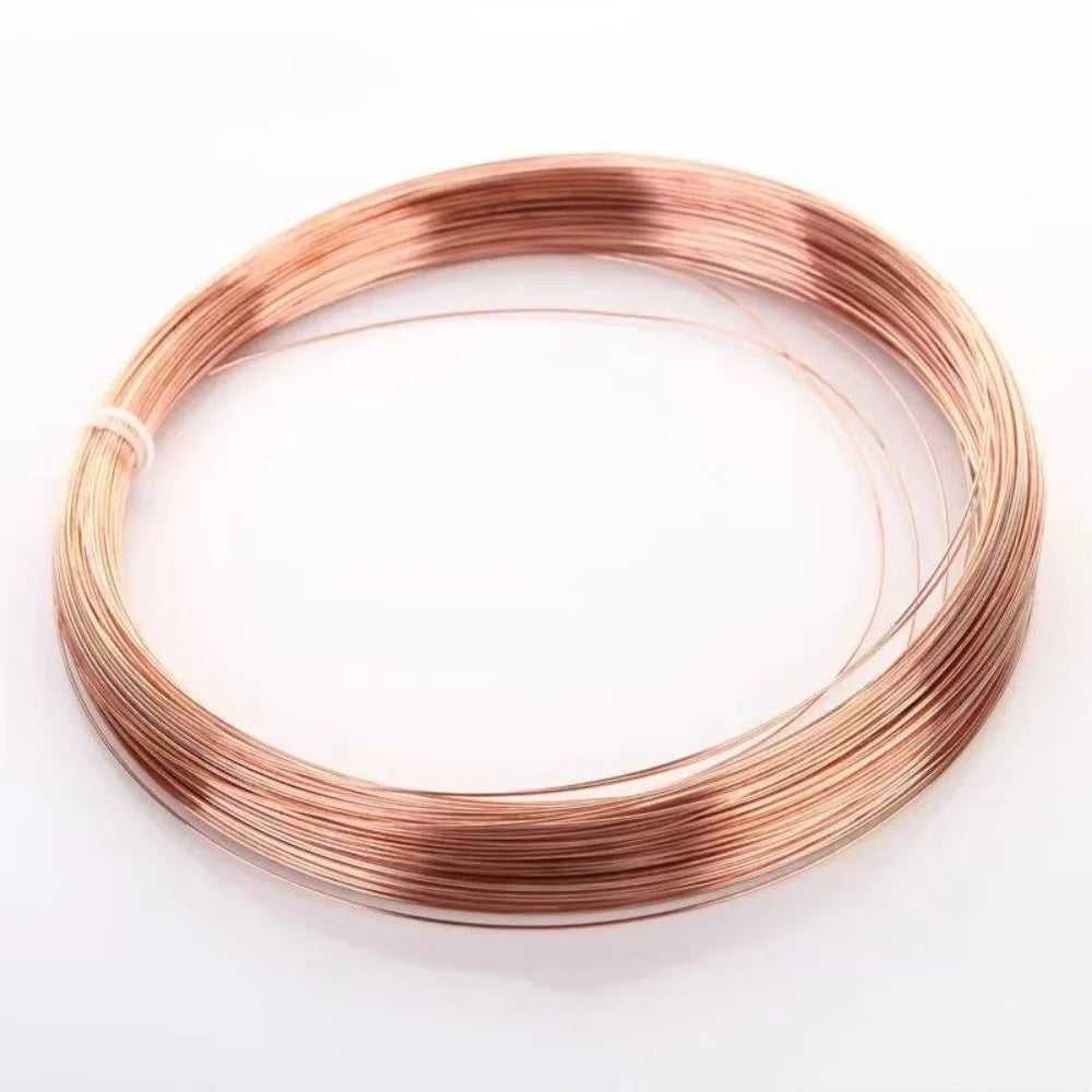 5M Copper Conductor Copper Wire Ultra-fine Soft Bare Copper Coil DIY Winding Craft Multipurpose Wire Cable Has Good Conductivity Qme