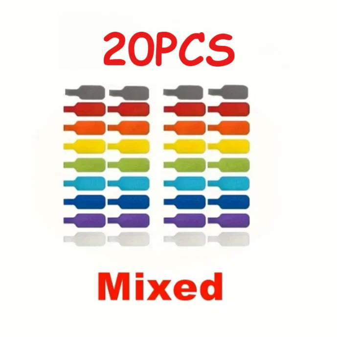 Colored Label Cable-Ties Durable Wiring Accessory Wire Sorting Marking Tool for Indoor Home Circuit Arrangement Qme 20Pcs 4.5x2CM