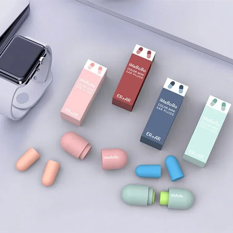 Lipstick noise cancelling earplugs, sponge earplugs, sleep snoring memory foam, sleep silent, student dormitory Qme