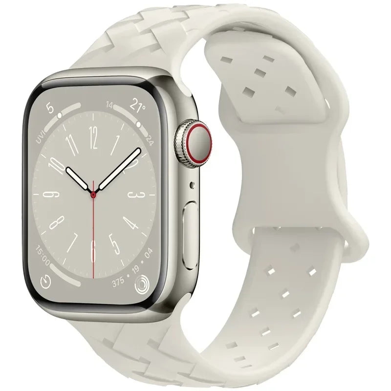 Strap for Apple Watch Band Ultra 49mm 44mm 40mm 45 Mm 41mm 38mm 42mm Sport Silicone Woven Loop Bracelet IWatch Series 8 7 6 3 Qme STAR 42 44 45 49mm