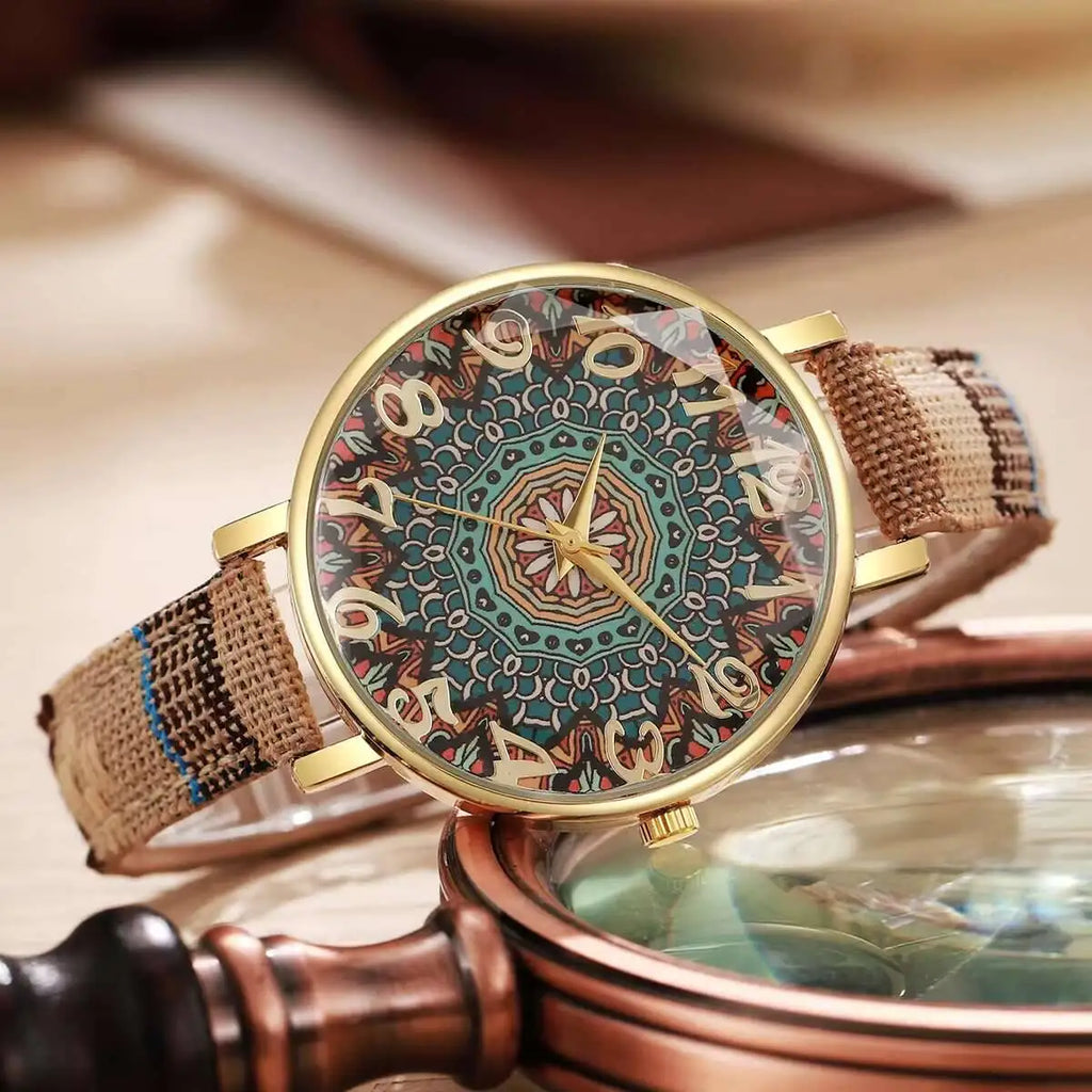 2PCS/Set Fashion Women Watches Ladies Casual Leather Band Arabic Dial Quartz Wrist Watches Female Clock（Without Box） Qme