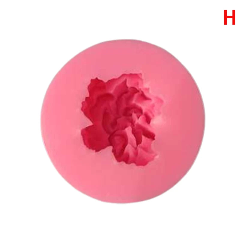 Silicone Cake Mold Chocolate Soap Making Tools Candle Mould Embossed Flower Aromatherapy Candy Handmade Wedding Decor Qme carnation3