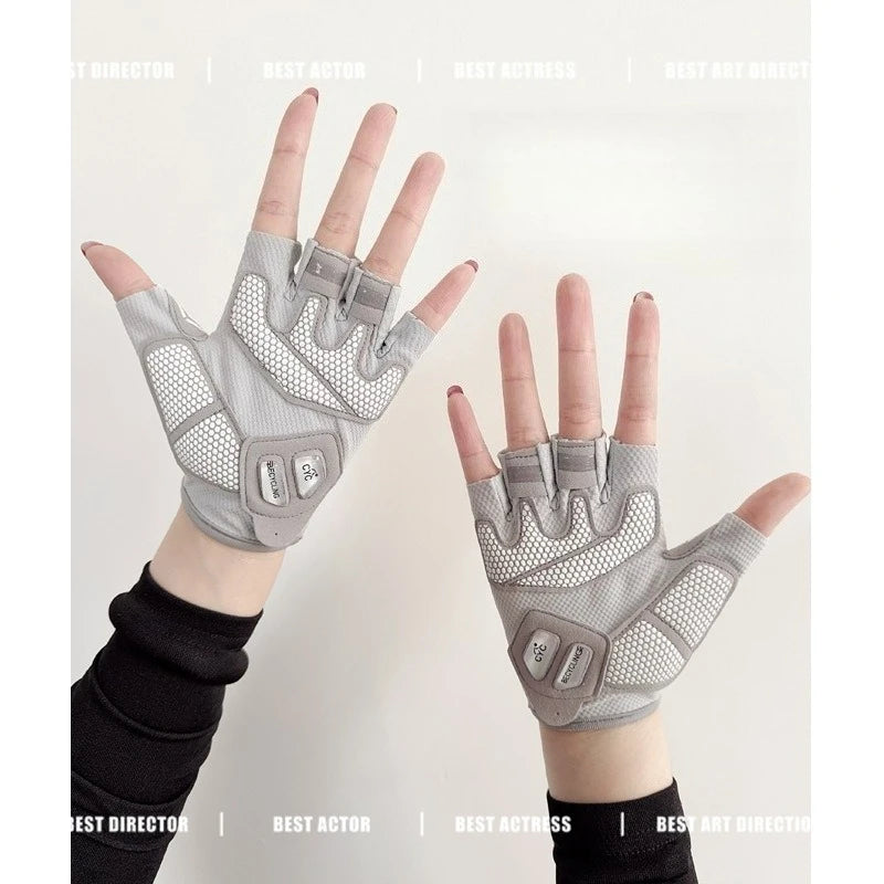 Women's Fitness Gloves Crossfit Barbell Workout Cycling Thin Qme