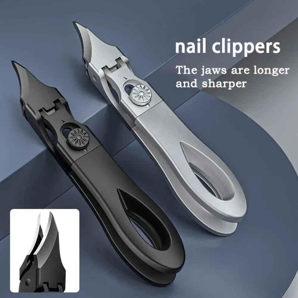 Professional Slanted Nail Clippers Sharp Stainless Steel Wide Opening Qme