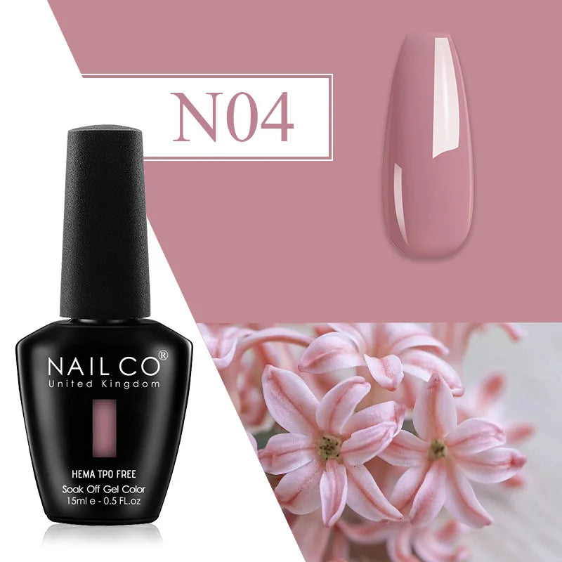 NAILCO Plum Gel Nail Polish Matte Coat Autumn Winter Semi Permanent