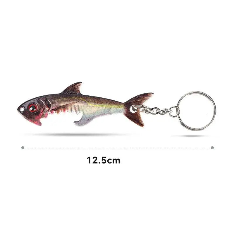 Zinc Alloy Fish Shaped Bottle Opener Keychain Lifelike Look Sturdy Qme B