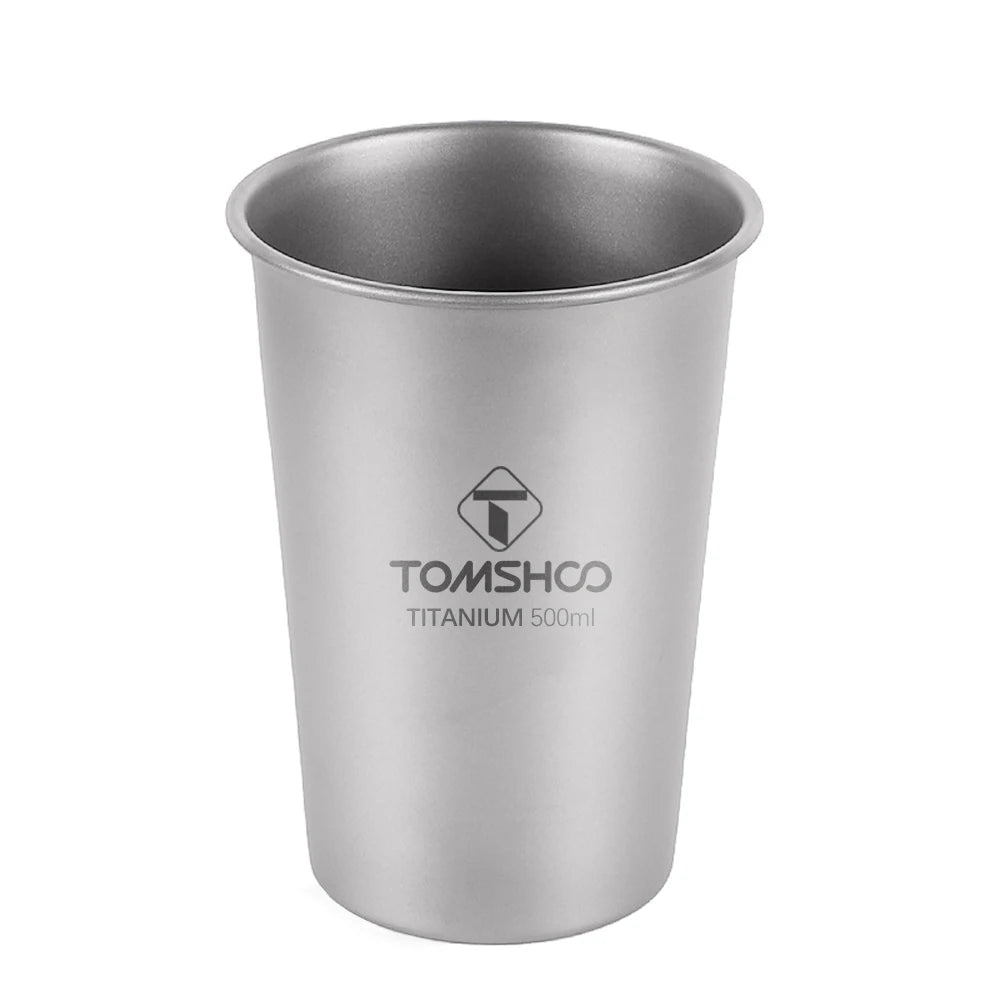 TOMSHOO Outdoor Camping Titanium Cup Pure Titanium Water Cup Beer Mug Portable Qme