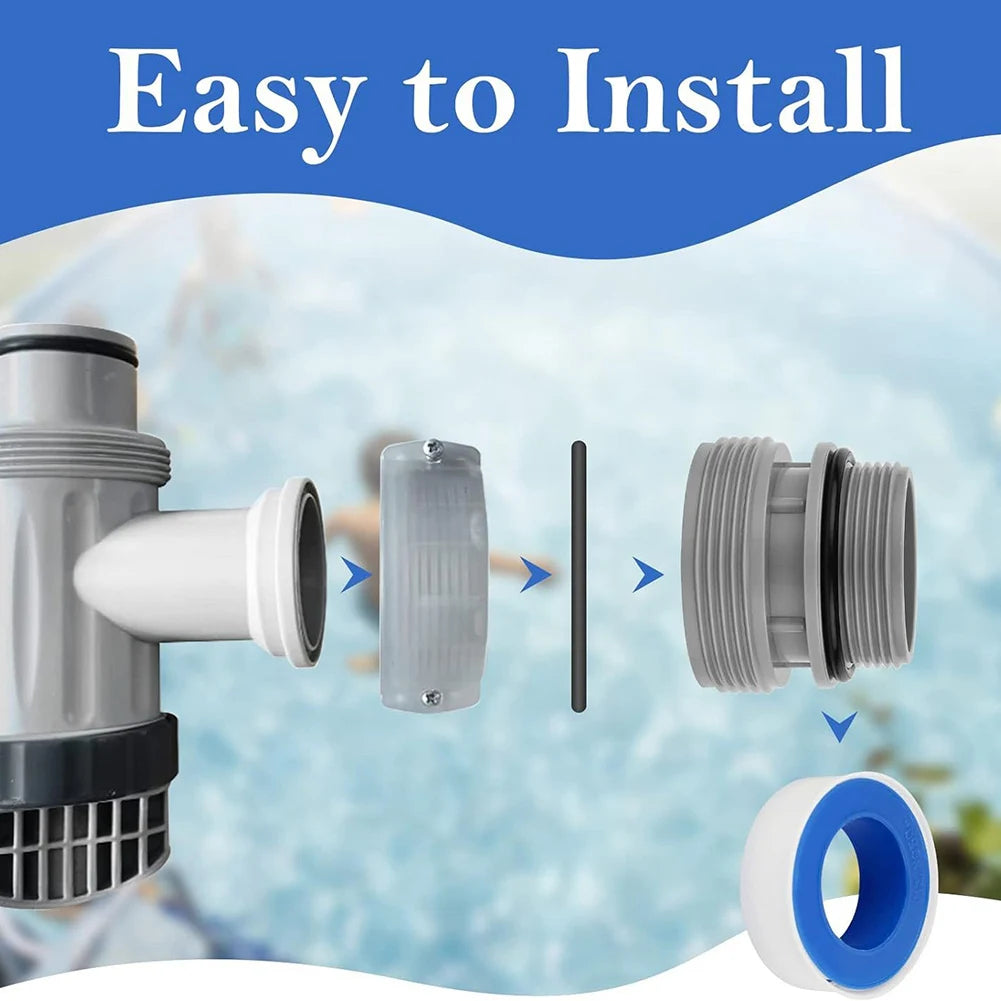 Adapter Conversion Set 4560 40mm Hose To 1-1/2 Inch Inlet Outlet Adapter For Intex Pools Outdoor Hot Tubs Accessories Qme