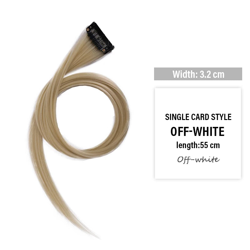 Colored Clip-in Hair Extensions High-temp Matte Fiber Seamless