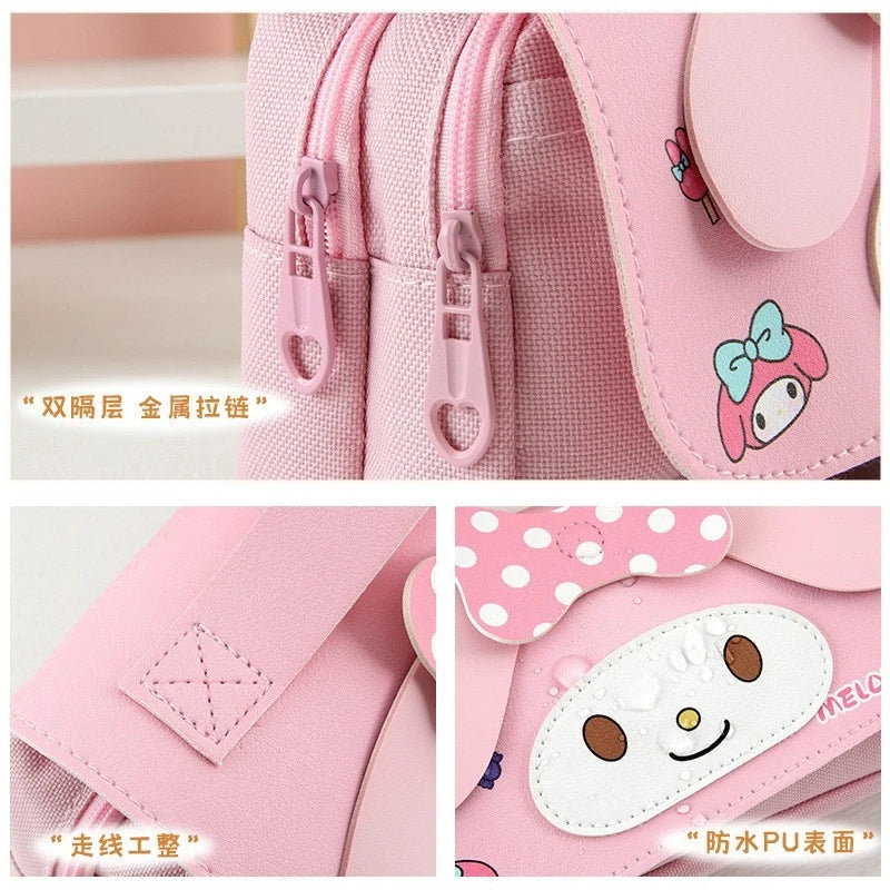 Hello Kitty Kuromi New Stationery Pouch Large-Capacity Stationery Case Cartoon-Themed Student Pencil Case Qme