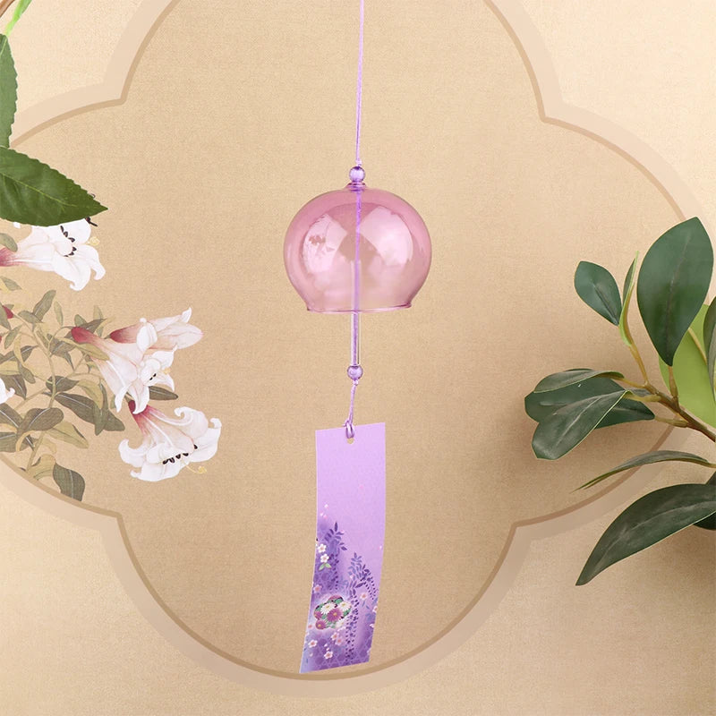 Wind Bells Handmade Glass Chime Birthday Christmas Home Decors Chimes Qme A2 Purple