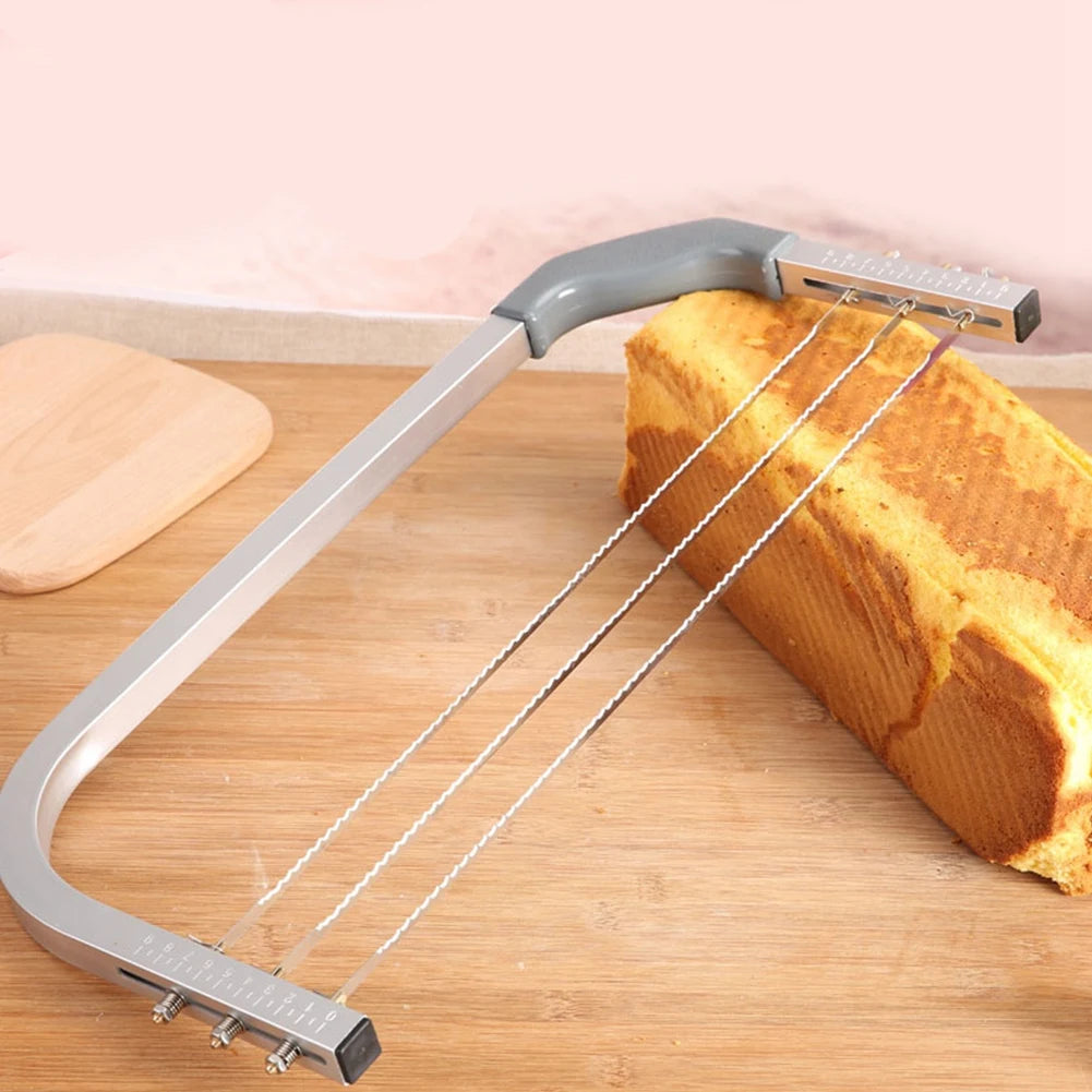 Adjustable Wire Cake Leveler Cutter Stainless Steel Cake Slicer Layer Cutting Tool for DIY Baking Kitchen Tool Qme