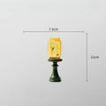 Chinese Glass Emerald Candlestick Atmosphere Lamp Aromatherapy Candle Qme green