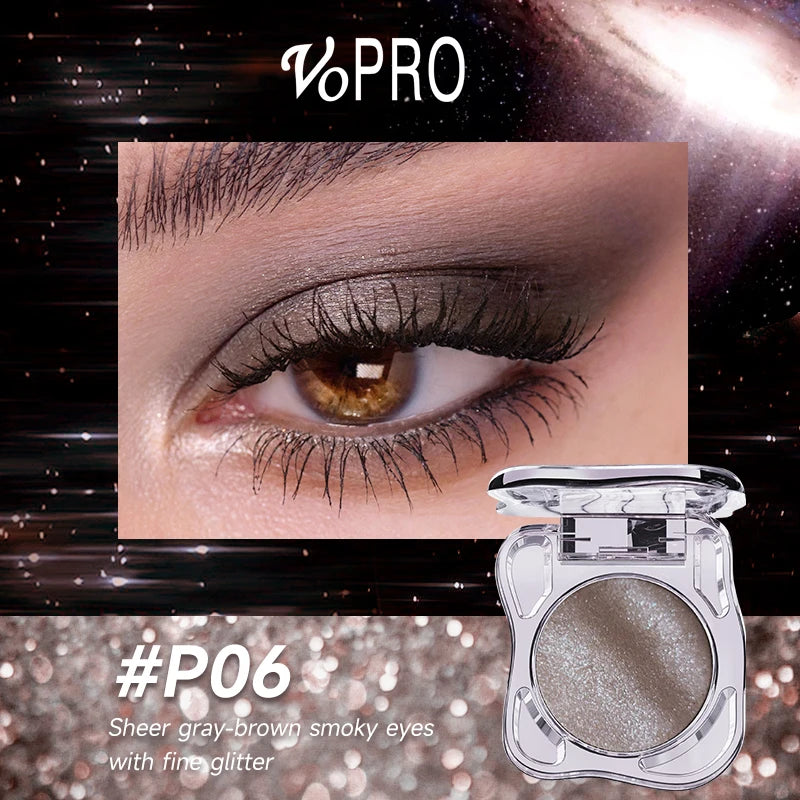 Monochrome Eye Shadow Palette - Sparkly Eye Glitter Makeup, Matte & Shimmer, Long-Lasting, Waterproof, Smudge-Free, High-Pigment Qme P06