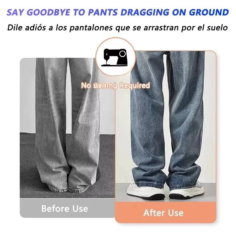 4 Invisible Leg Shortening Clip Non-slip Pants Edge Quick Fix Hem Qme
