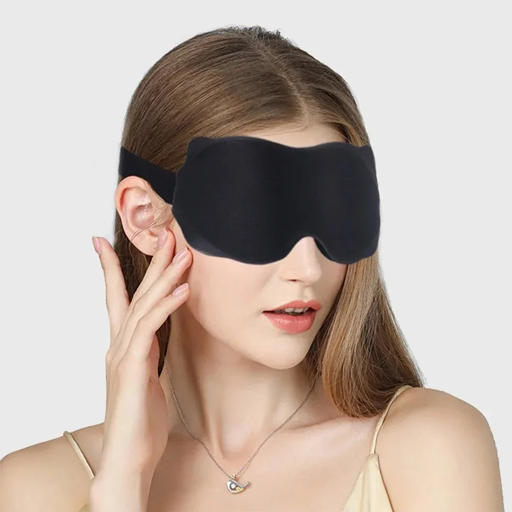 3D Sleeping Mask Block Out Light Sleep Eyes Soft Aid Eye Travel Qme