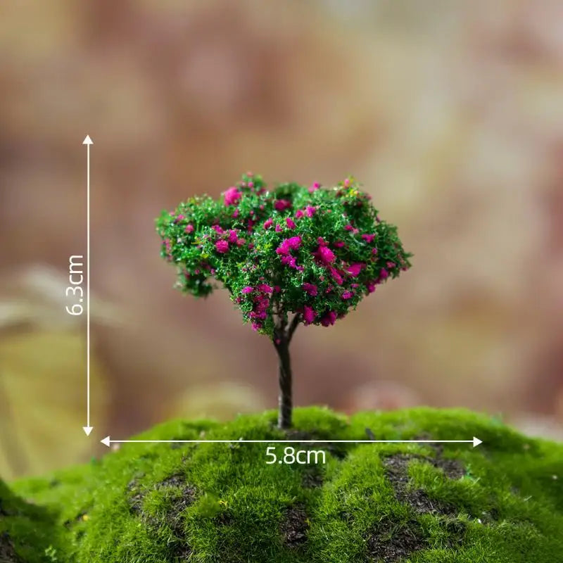 Mini Artificial Flower Trees With Vivid Colors And Realistic Look Perfect For Fairy Garden Micro Landscape DIY Decor Qme C