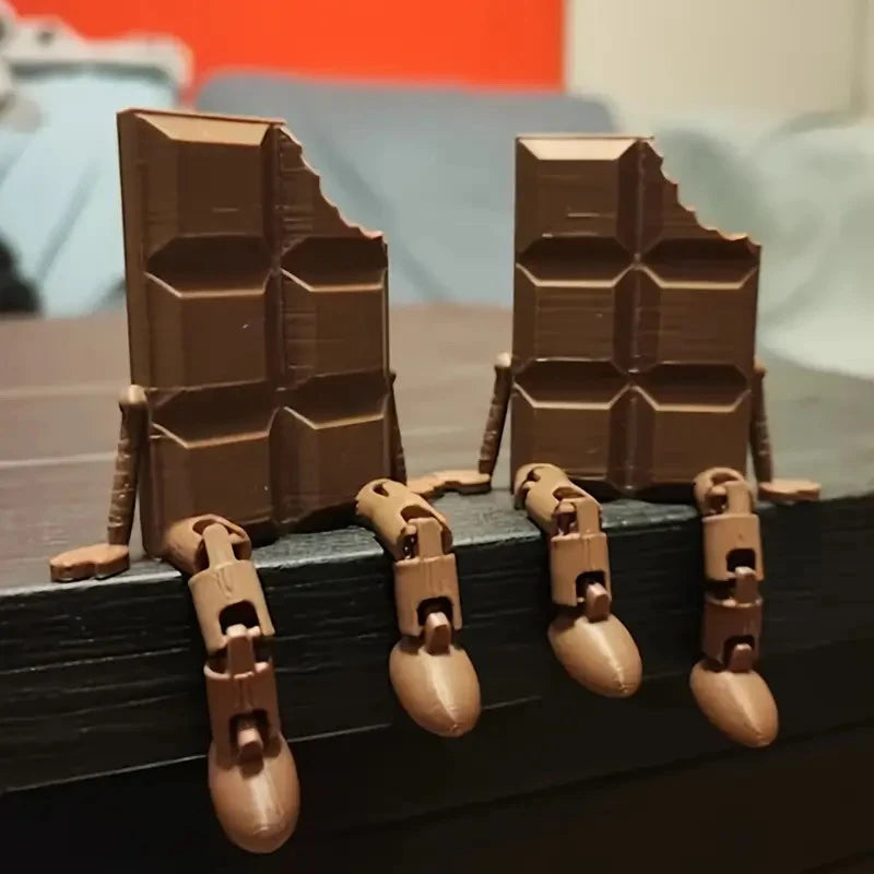 Home Office Desktop Decor 3D Printed Chocolate Sculptures Movable Qme