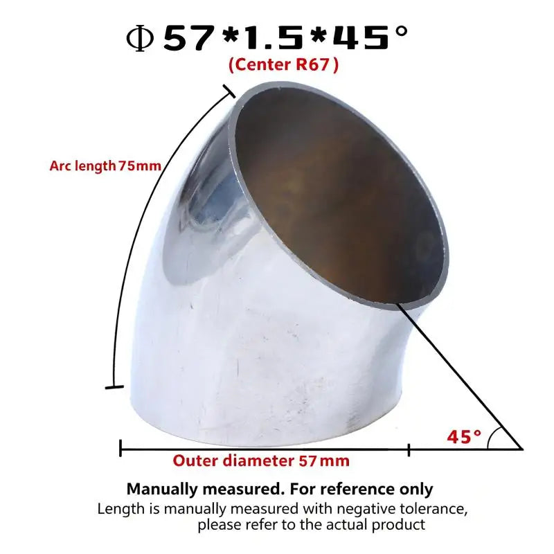 Sanitary Food Grade 45 Degree Weld Elbow 304 Stainless Steel, Polished Butt Weld Pipe Fitting 16-80mm OD Press Fitting Qme A16