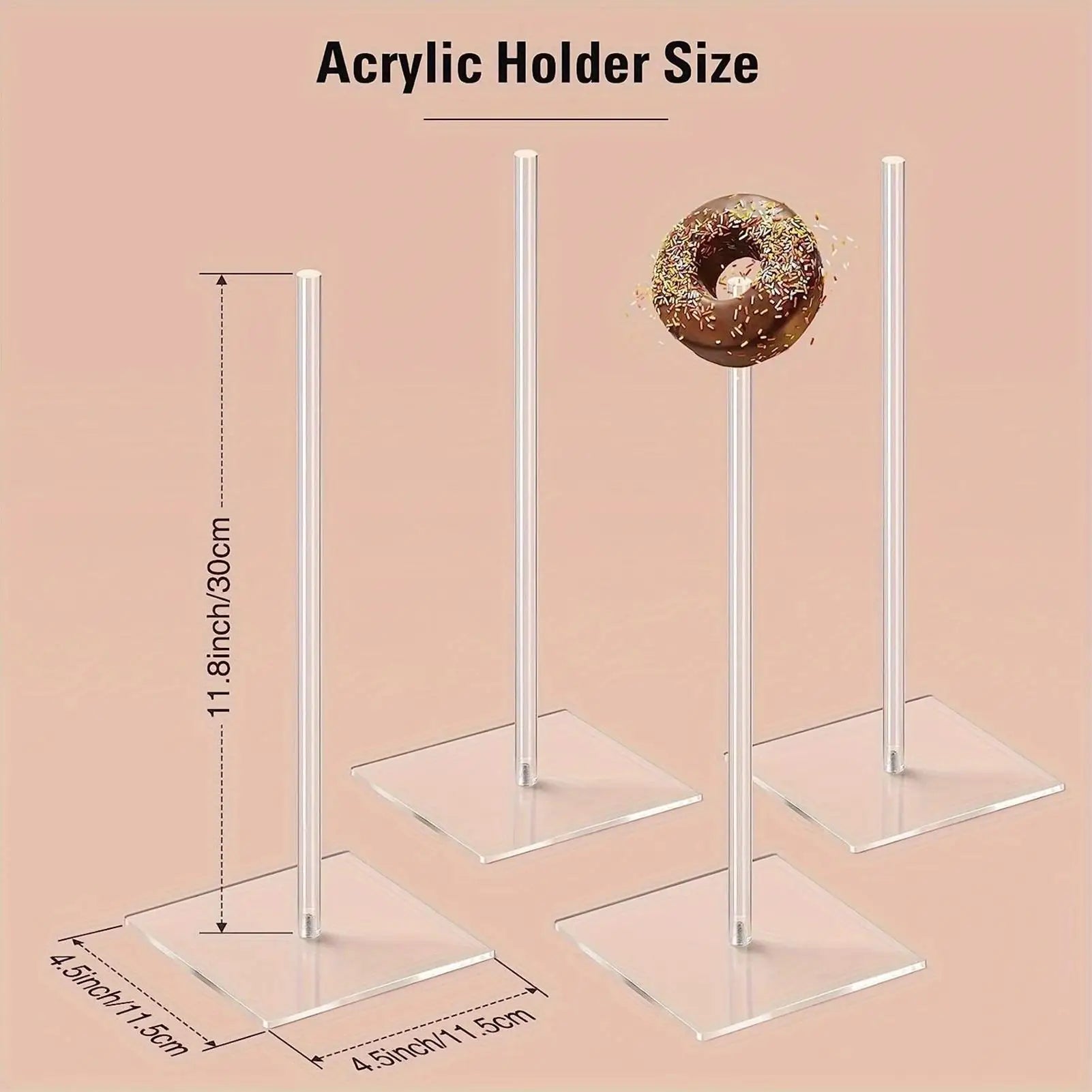 Donut Holder Display Non-slip Clear Tower Acrylic Party Stand Dessert Qme