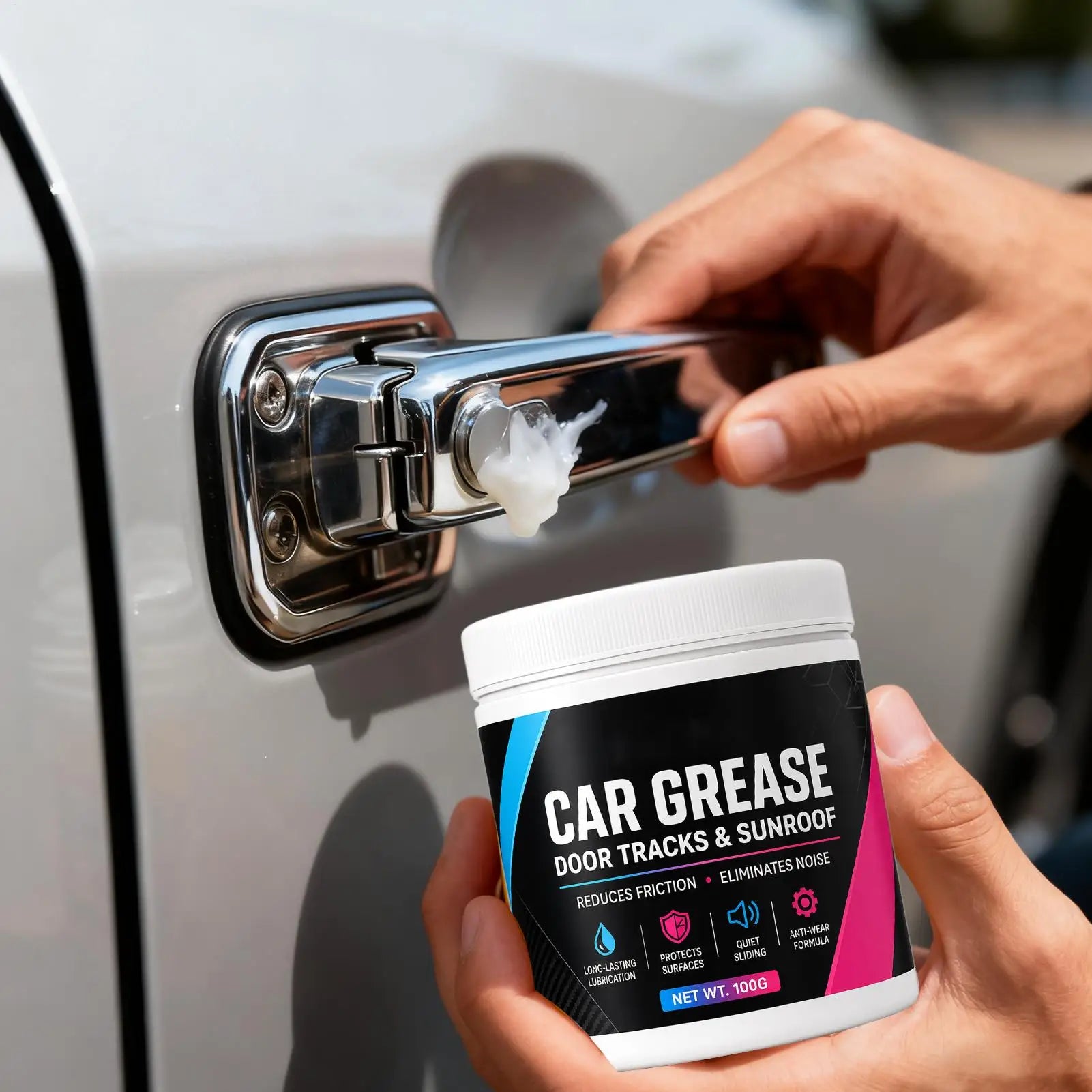 new Car Door Grease 100g Sliding Anti-Rust Door Track Lubrication Multipurpose Grease for Car Trailer Door Hinge Window Track Qme