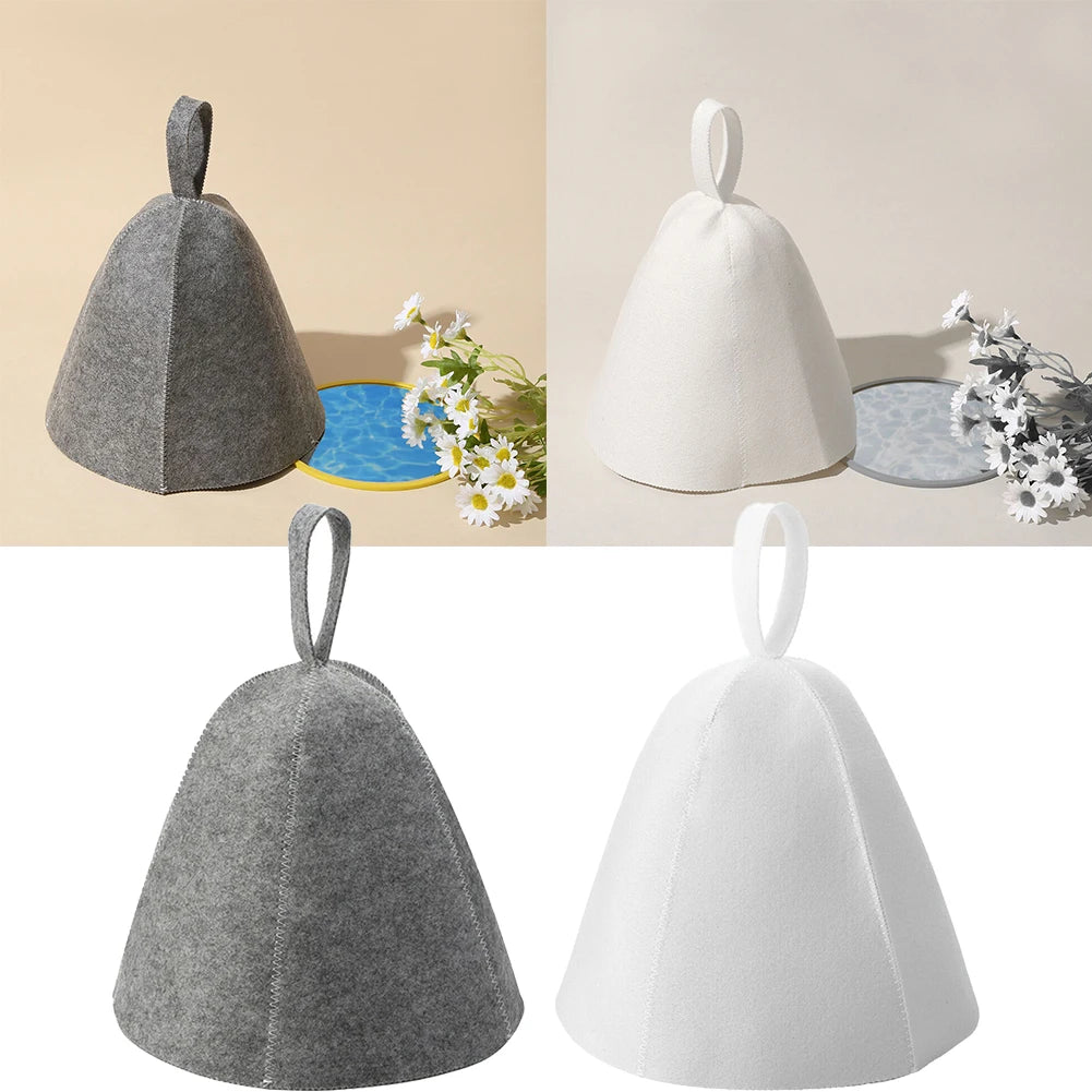Anti Heat Sauna Hat Thicken Wool Felt Shower Cap Hair Turban Sauna Quickly Towel Drying Towel Hats Qme