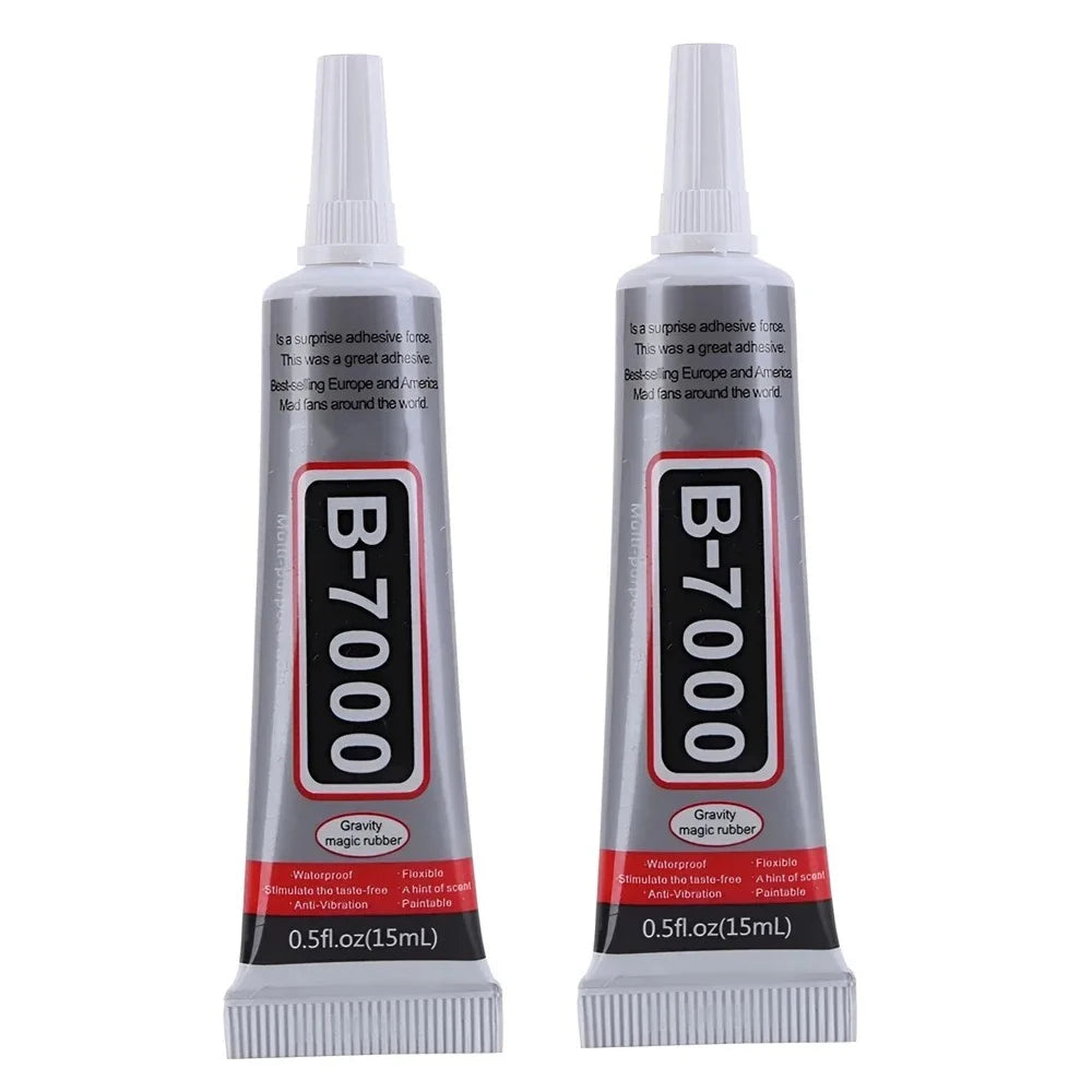 B7000 Glue Clear With Precision Tip, Rhinestone Glue for Nail, Craft Glue, Super Glue, Shoe Glue, Fabric Glue, Jewelry Glue Qme 15ML-2PCS 1