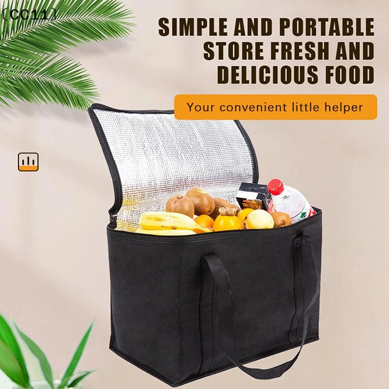 Large Capacity Insulated Lunch Bag Long Lasting Temperature Retention Qme