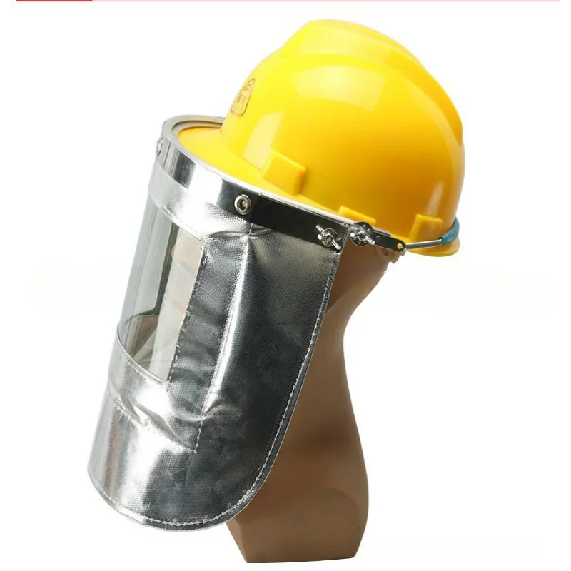 Aluminum foil Proximity Helmet for Firemen and High-Temperature Worker Radiation Protection High Temperature Helmet Use Qme