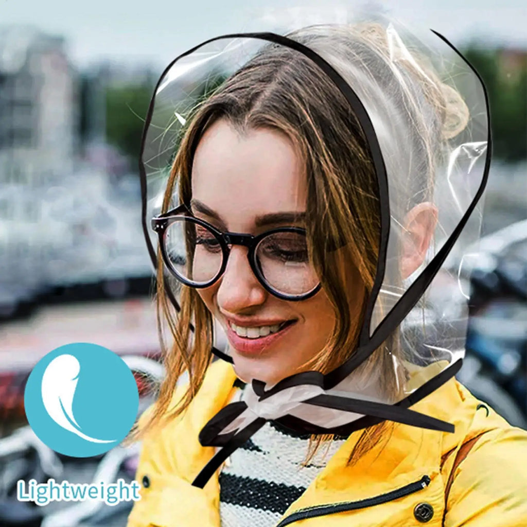 Rain Hat Reusable Transparent Headwear with Brim Waterproof Transparent Rain Hat for Women Lady Girlfriend Mother Travel Qme