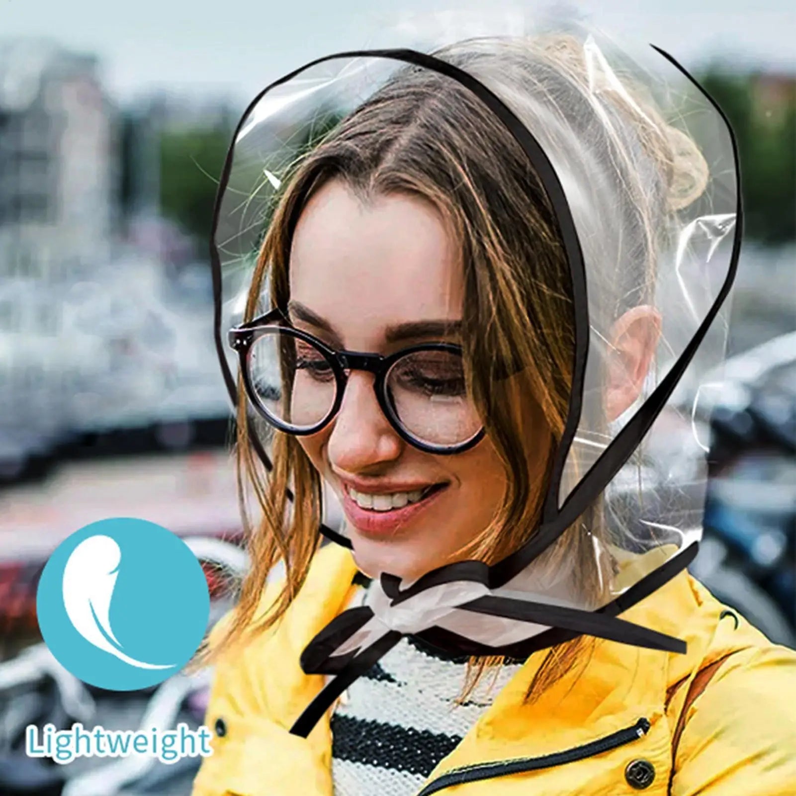 Rain Hat Reusable Transparent Headwear with Brim Waterproof Transparent Rain Hat for Women Lady Girlfriend Mother Travel Qme