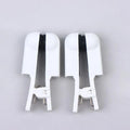 Double-sided Silicone Electrode Clips Adapter Pin Compatible TENS EMS Qme White