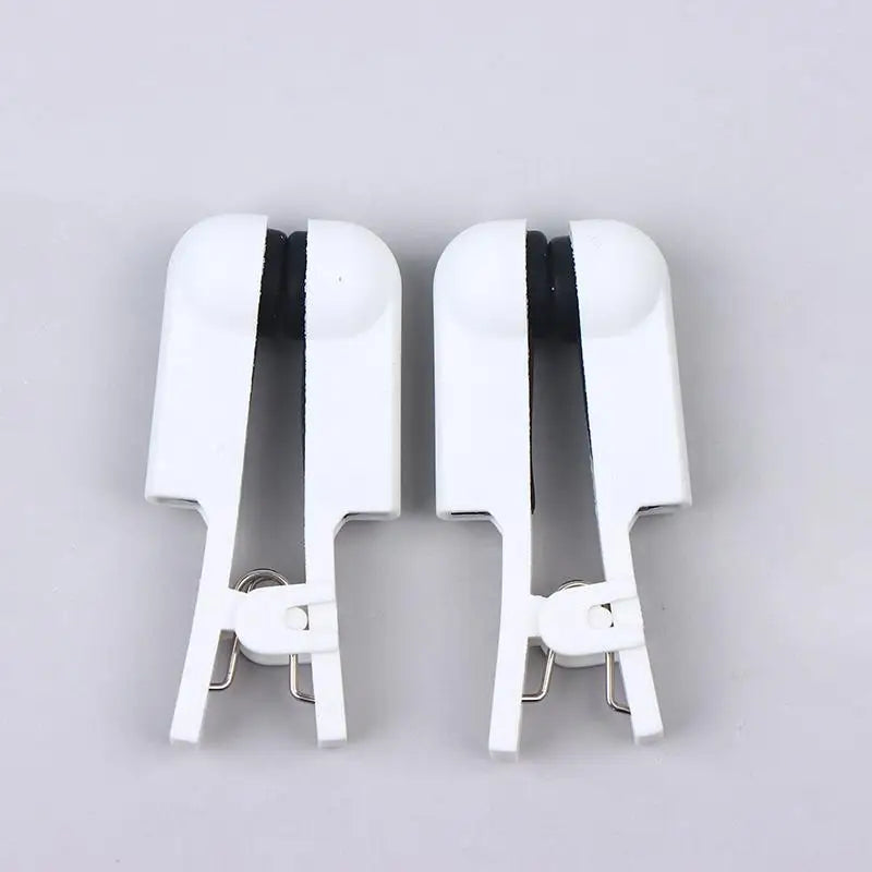 Double-sided Silicone Electrode Clips Adapter Pin Compatible TENS EMS Qme White
