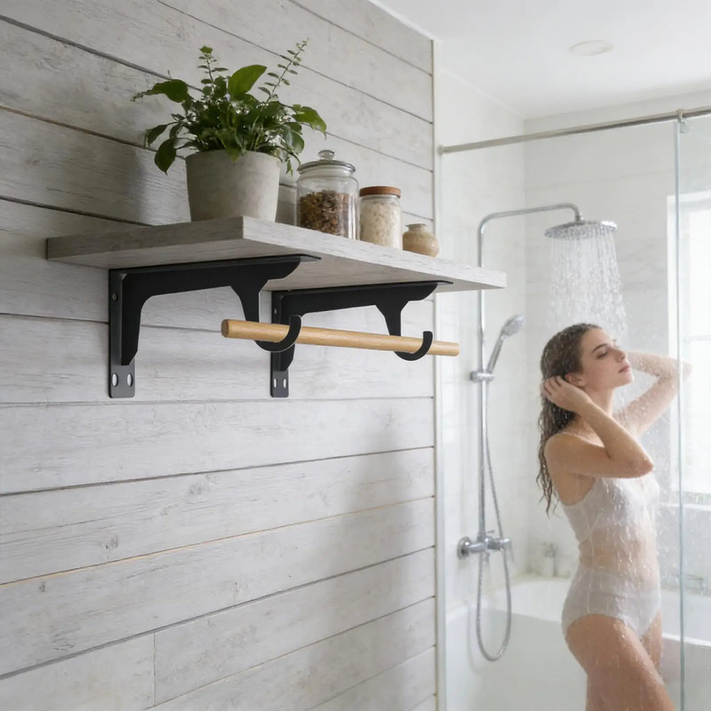 Closet Rod Bracket Bar Support Shelf Replacement Brackets Cabinet Qme