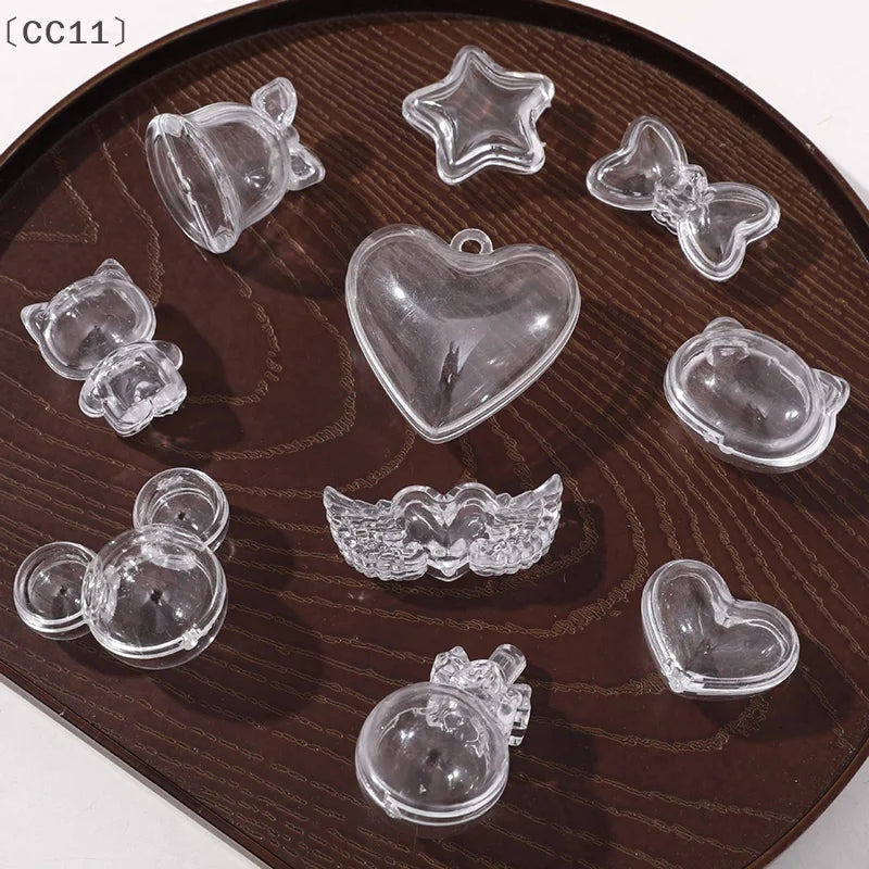 CC112pcs Pet Hair Keepsake Box Transparent Dog Cat Fur Storage DIY Qme