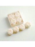 Hand Made Rose Fragrance Scented Candles Bouquet Home Decoration Qme WHITE