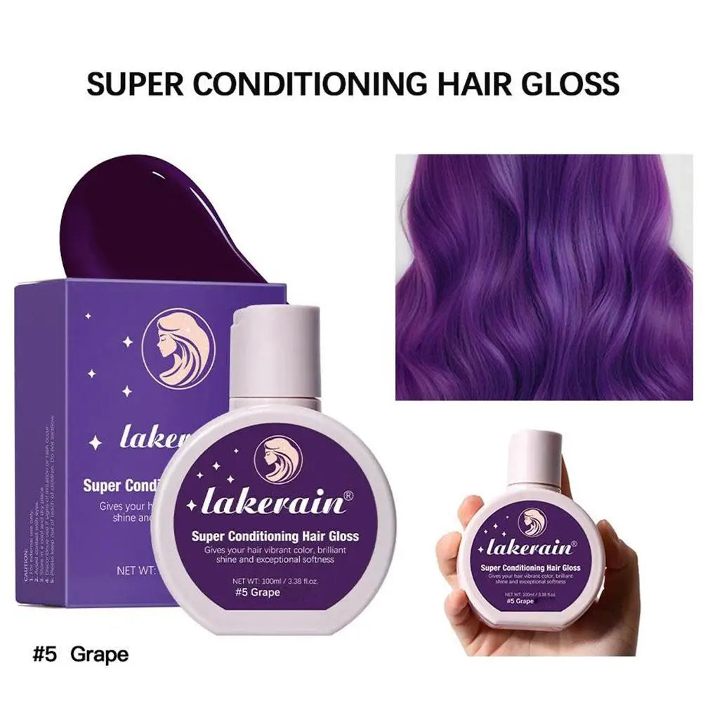 Hair Gloss Glaze Conditioner Medium Dark Brown Shine Moisturizing Qme 05