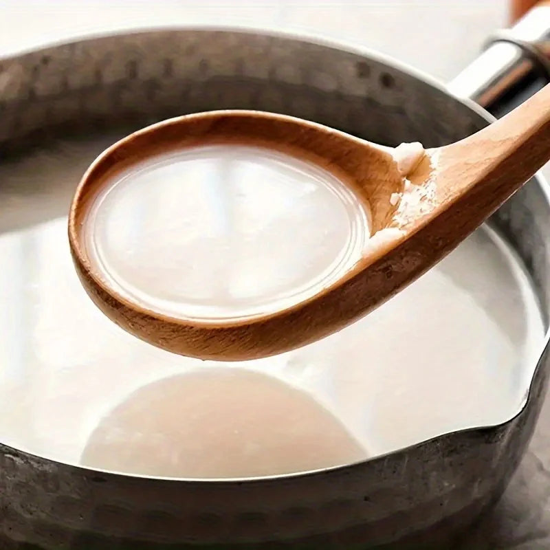 Solid Wood Soup Spoon Long Handle Cooking Ladle Non-scratch Kitchen Utensil Heat Resistant Wooden Serving Spoon for Hot Pot Qme