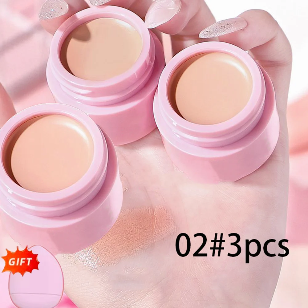 Buy 1 Get Full Coverage Concealer Cream Waterproof Long-lasting Qme 02-3 pcs