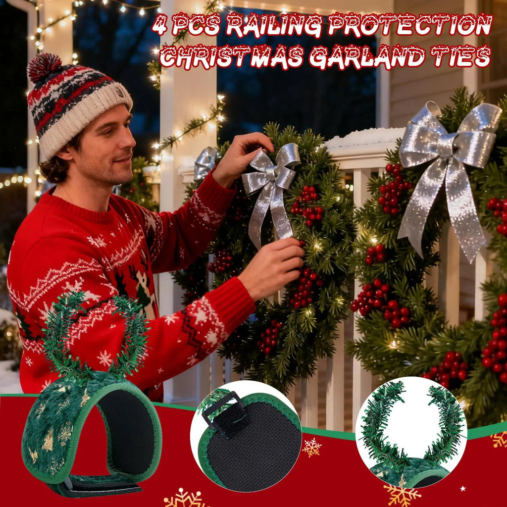 Christmas Garland Ties Pine Needle Clips Twist Plants Garden Greenery Qme