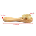 Natural Bristle Face Brush Exfoliating Skin Care Tool Wooden Handle Qme one size