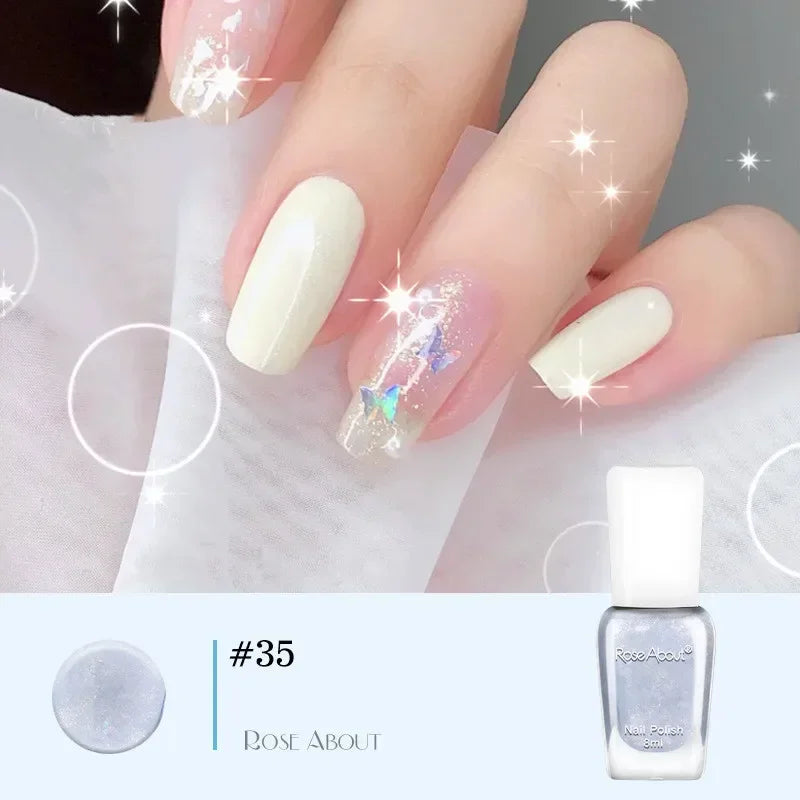 40 Colors Nail Gel No Bake Water-based Polish Glitter Sequins
