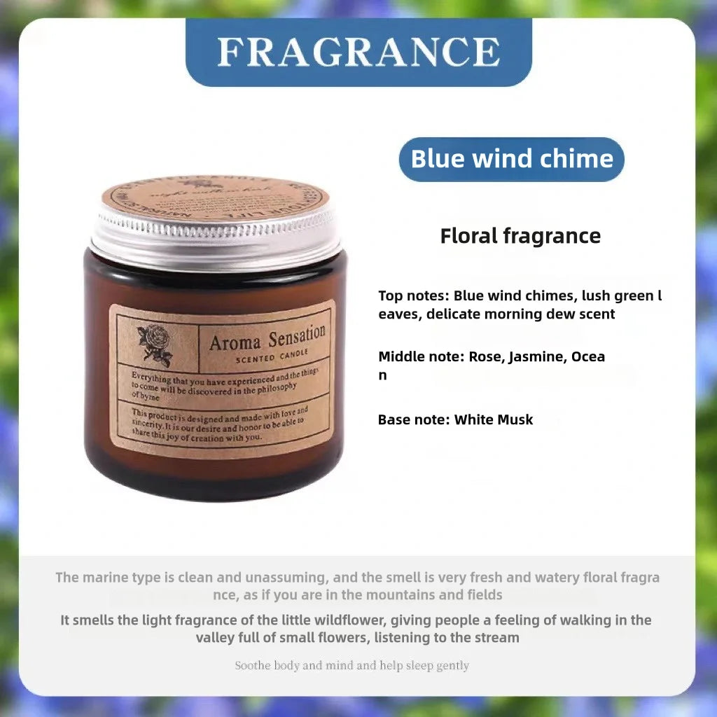 Scented Candles Smokeless Soy Candle Essential Oil Aromatic Candle Luxury Decoration Candle Wedding Gifts Party Home Decoration Qme Blue Wind Chime