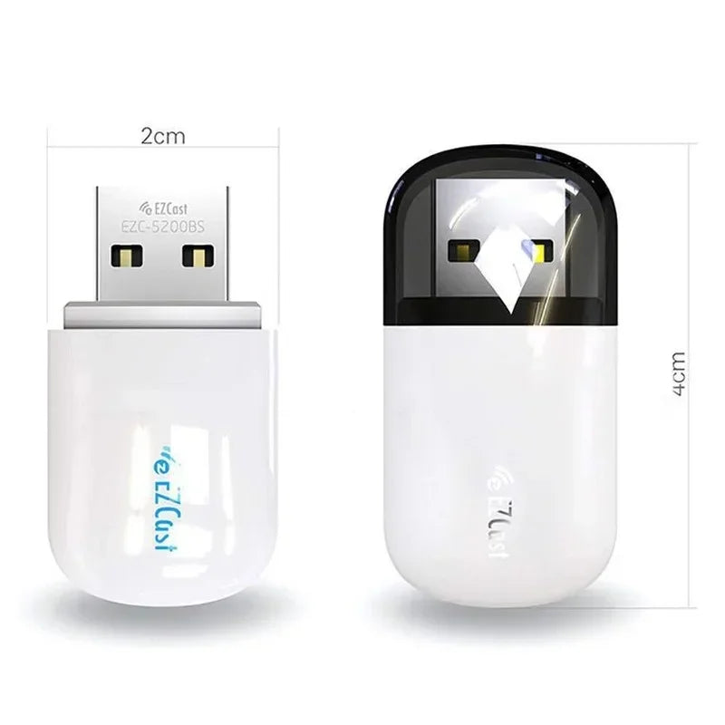 New Portable 2.4G and 5G Dual-band High-speed Network Card Bluetooth 4.2 Driver-free 600mb High-quality Network Card Qme