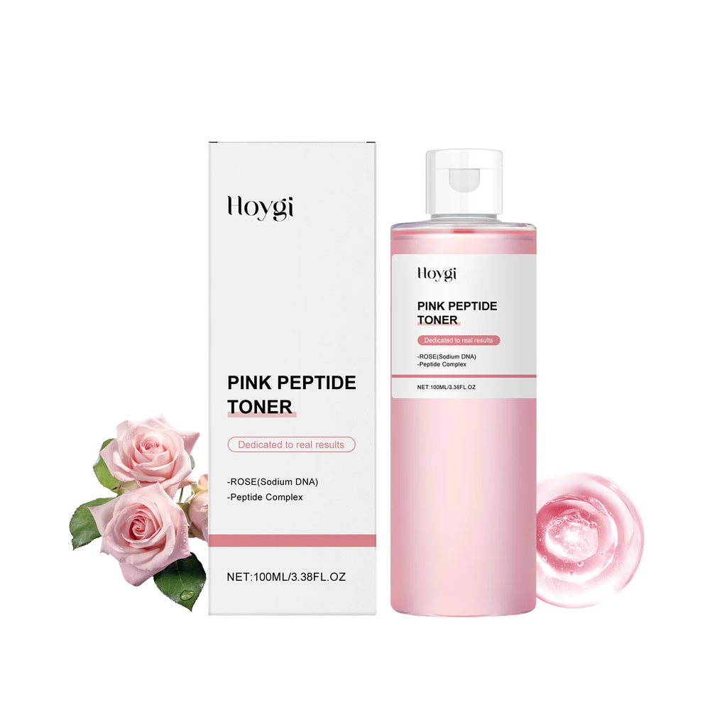 Rose Essence Toner Glowing Skin Soothing Moisturizing Refreshing Conditioning Nourishing Brightening Facial Pink Peptide Toner Qme 100ml Boxed