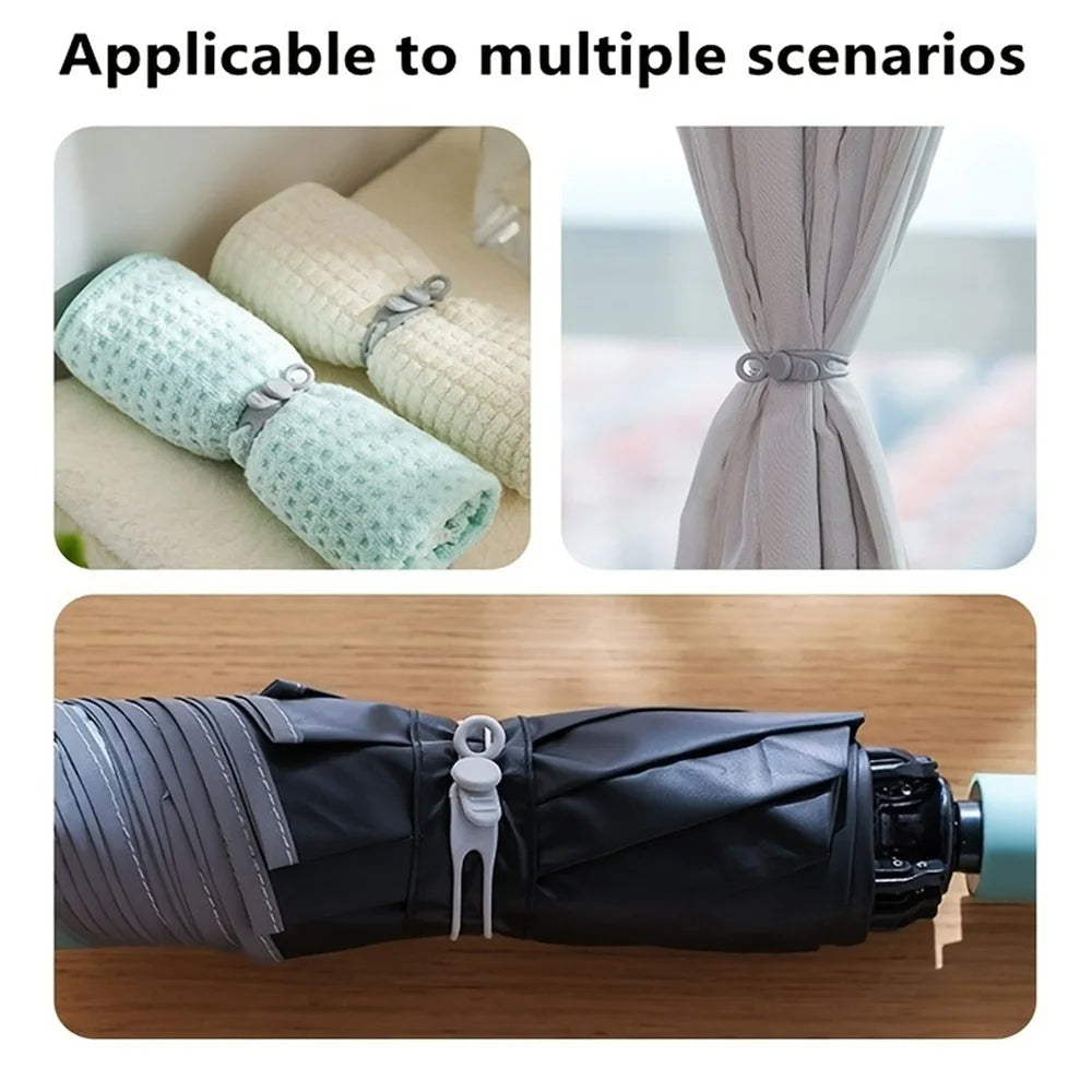 10/20pcs Reusable High-elasticity Silicone Cable Ties Stretchable Wire Storage Belt For Earphone/Phone/Computer Cable Organizer Qme
