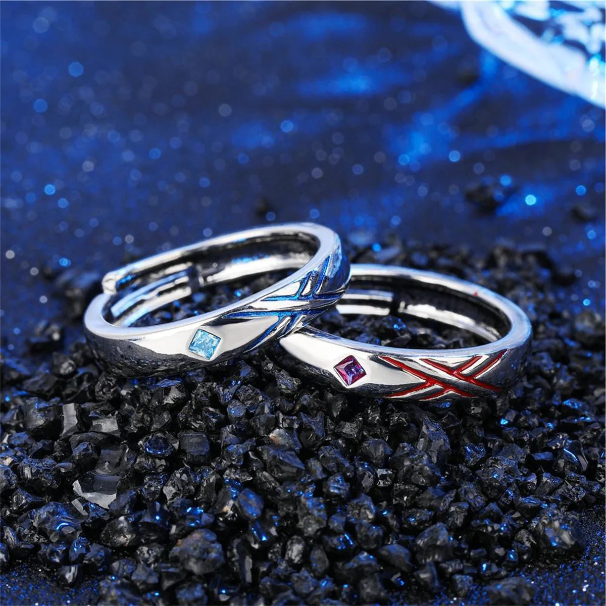 Anime Darling In The Franxx Ring HIRO ZERO TWO Cosplay Adjustable Unisex Couple Lover Rings Jewelry Gift Cosplay Props Accessory Qme