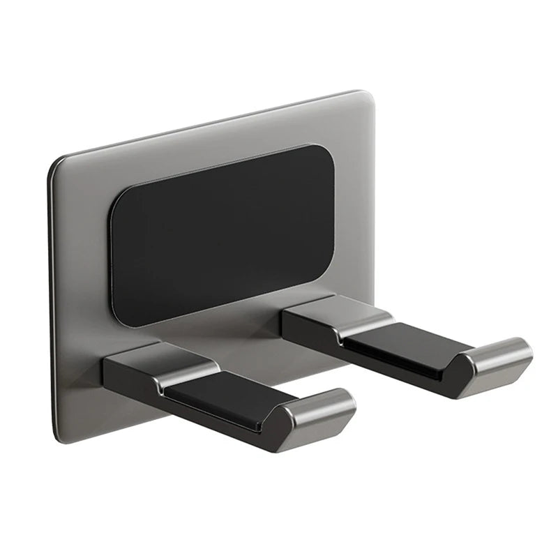 Punch Bathroom Dryer Storage Organizer Aluminum Hair Holder Wall Qme Gray