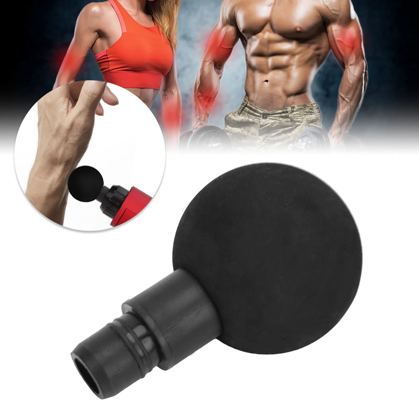 19mm Diameter Fascia Gun Head Applicator Attachment Replacement Muscle Massager Head Deep Tissue Percussion Plug for Buttocks Qme 6cm