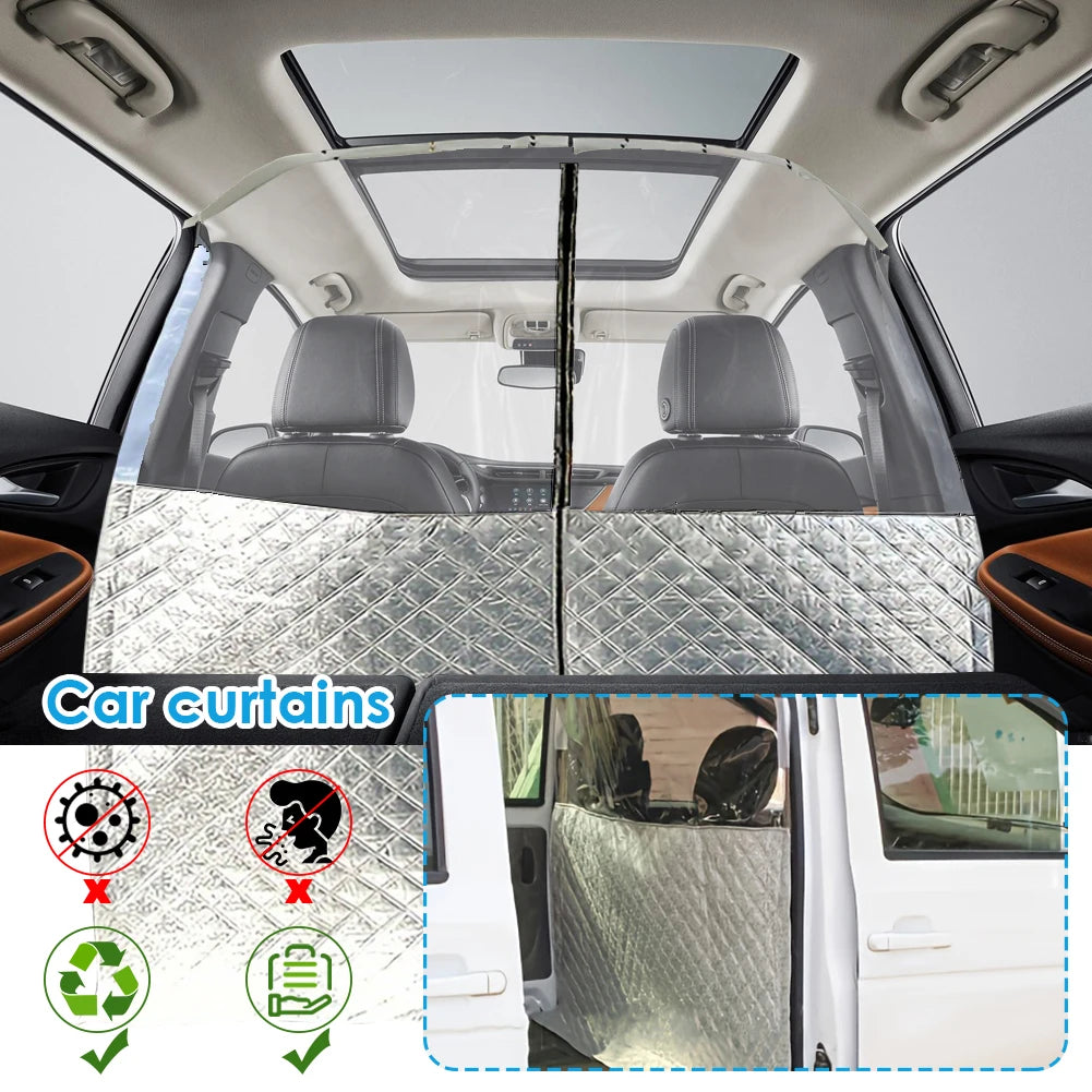 Car Divider Isolation Curtain Car Divider Heat Insulation Curtain Car Divider Privacy Curtain for Ford Car Accessories Qme
